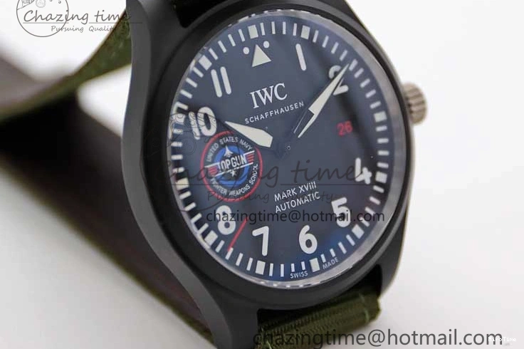 MIROTIME 0304 Packable Mark XVIII ‘TOPGUN SFTI’ Ceramic M+F Best Edition Black Dial on Green Nylon Strap 7048